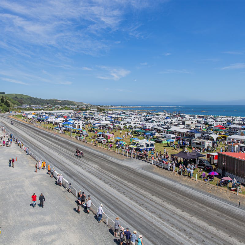 Scenic picture of the Kaikoura Cup harness racing event from 2019